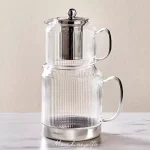 کتری قوری پیرکس کاراجا مدل Kelly | مقاوم، شفاف و مناسب همه اجاقها