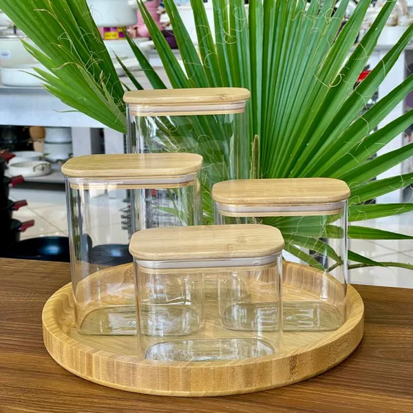 بانکه و جا حبوباتی پیرکس 4 تایی kit-897