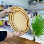 ست سینی بیضی بامبو ۳ عددی محصول وارداتی KIT-543
