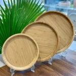سینی بامبو گرد 3 تایی وارداتی kit-554