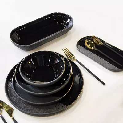سرویس غذاخوری 27 پارچه royal black آجار ترکیه - XSH-012206