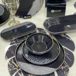 سرویس غذاخوری 27 پارچه royal black آجار ترکیه - XSH-012206