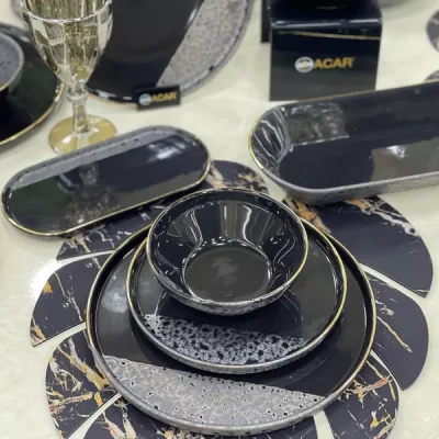 سرویس غذاخوری 27 پارچه royal black آجار ترکیه - XSH-012206