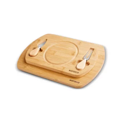 تخته گوشت و سرو ۴ پارچه بامبو کاراجا مدل LILY