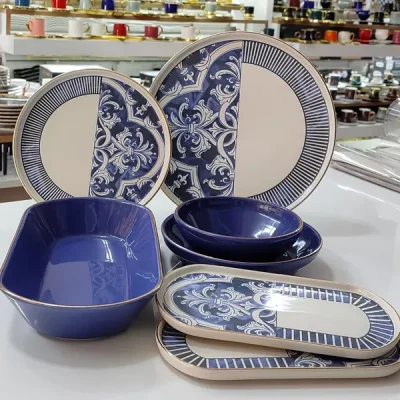 سرویس غذاخوری ۲۷ پارچه آجار ترکیه مدل Ottoman - کد XSH-21-0327