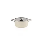 سرویس قابلمه ۷ پارچه گرانیتی روکش سرامیکی شفر مدل Gravita | رنگ کرمی