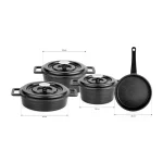 سرویس قابلمه 7 پارچه گرانیتی schafer ترکیه مدل Pro Cast