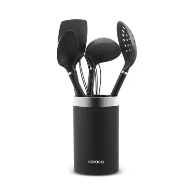 سرویس کفگیر و ملاقه 6 پارچه کاراجا مدل Noir Magic