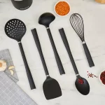 سرویس کفگیر و ملاقه 6 پارچه کاراجا مدل Noir Magic