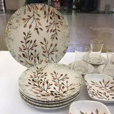سرویس صبحانه خوری ۴ نفره کرامیکا ترکیه ۱۹ پارچه
