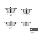 سرویس قابلمه استیل القایی 8 پارچه کاراجا مدل Alaz