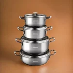 سرویس قابلمه استیل القایی 8 پارچه کاراجا مدل Alaz