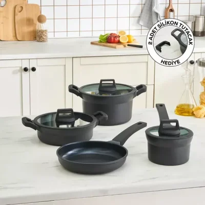 سرویس قابلمه چدن القایی 7 پارچه کاراجا بیودایموند مدل Riga