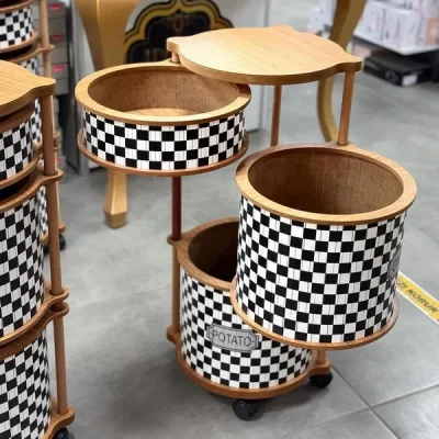 جاپیازی ۳ طبقه مدل شطرنجی گرد محصول ترکیه کد Dama-643