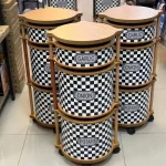 جاپیازی ۳ طبقه مدل شطرنجی گرد محصول ترکیه کد Dama-643