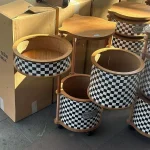 جاپیازی ۳ طبقه مدل شطرنجی گرد محصول ترکیه کد Dama-643