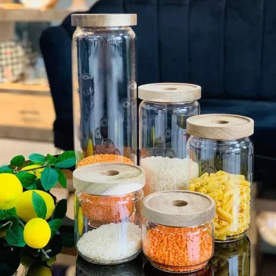 ست ۵ تایی بانکه پیرکس Arow ترکیه درب بامبو کد TR-2854