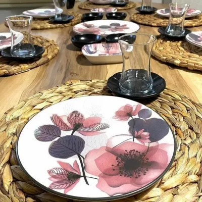 سرویس صبحانه خوری 25 پارچه آجار ترکیه مدل Velvet کد HTC-010457