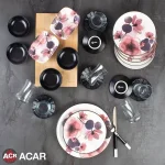 سرویس صبحانه خوری 25 پارچه آجار ترکیه مدل Velvet کد HTC-010457