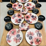 سرویس صبحانه خوری 25 پارچه آجار ترکیه مدل Velvet کد HTC-010457