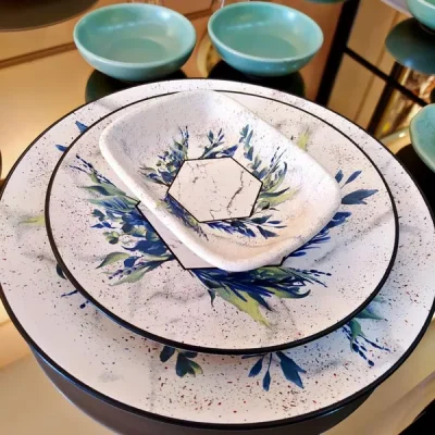 سرویس صبحانه خوری 25 پارچه آجار ترکیه مدل Eliza کد HTC-010458