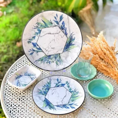 سرویس صبحانه خوری 25 پارچه آجار ترکیه مدل Eliza کد HTC-010458