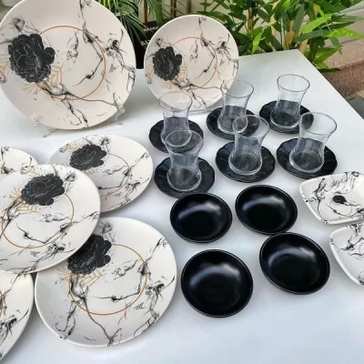 سرویس صبحانه خوری 25 پارچه آجار ترکیه مدل Paradise کد HTC-011336