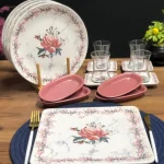 سرویس صبحانه خوری 17 پارچه آجار ترکیه مدل Mangolia کد 011864