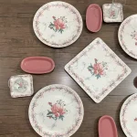 سرویس صبحانه خوری 17 پارچه آجار ترکیه مدل Mangolia کد 011864