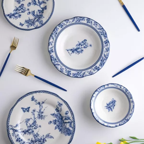 سرویس غذاخوری 24 پارچه missbetty مدل Blue Life Tiffany سرویس غذاخوری 24 پارچه missbetty مدل Blue Life Tiffany