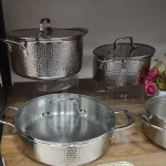 سرویس قابلمه استیل سه لایه کاراجا مدل Powersteel 316+ Enzo (۸ پارچه)